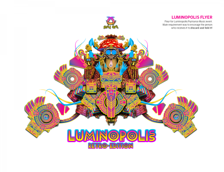 Luminopolis Psychedelic Flyer Psytrance