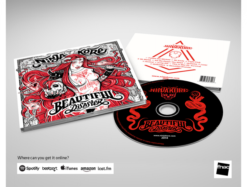 Ninja Kore Beautiful Disaster Album Cover  Illustration Digipack