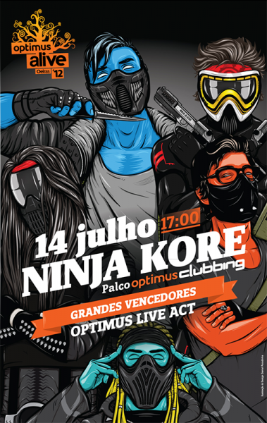 Ninja Kore Guerrilha Sonora Album Cover Illustration Digipack